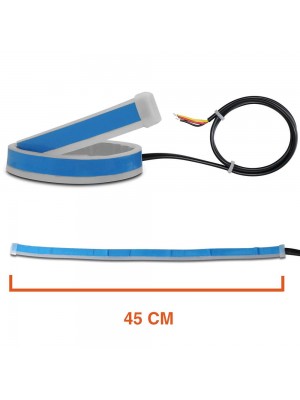 Fita de LED DRL Dual Color Universal 3000K 6000K 12V 6,8W 45cm Farol com Função Seta Sequencial