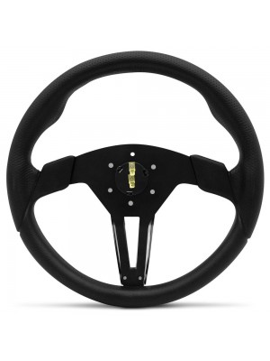 Kit Volante Esportivo Gol Saveiro Parati G2 G3 G4 Preto e Vermelho com Cubo Maxx Shutt RMX3