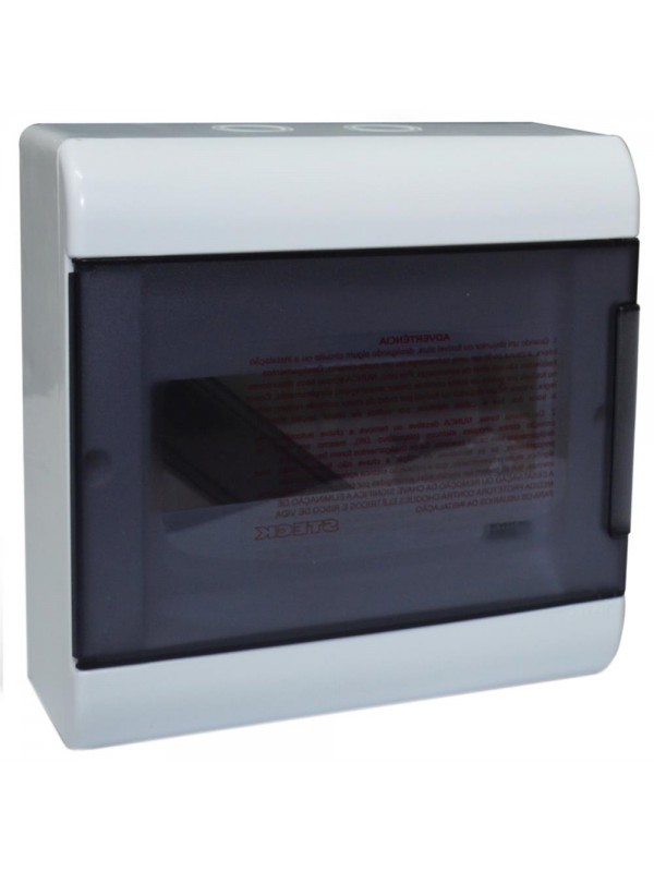 Quadro de Distribuição de Sobrepor 1X8 Porta Transparente - SCV8PT - STECK