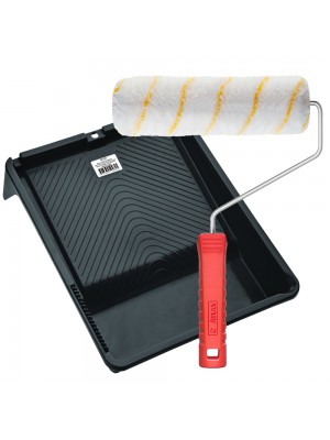 Kit Tinta Acrílica Coralar Branco Neve 3,6 Litros Coral + Jogo de Pintura Antirrespingo com 3 Peças Pincéis Atlas + Lona Plástica 5 x 4 Metros Plasitap