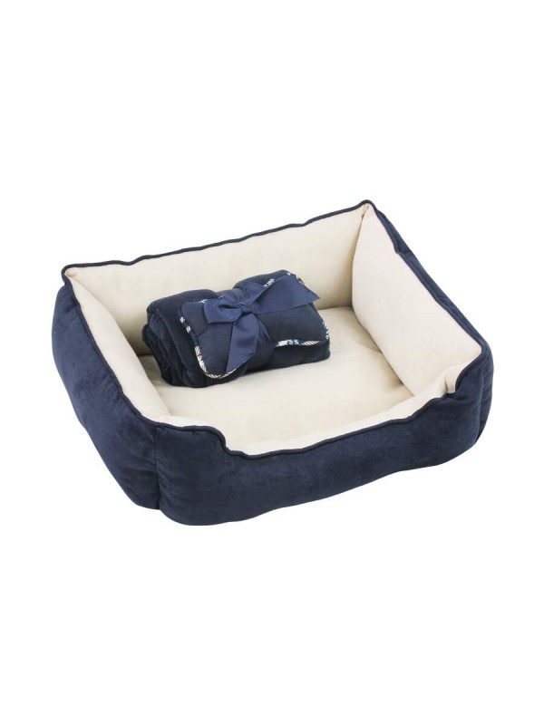 Cama Pawise para Cães Pet Bone Azul