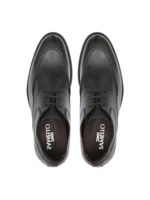 Sapato Casual Samello Gavea Oxford Couro Masculino - Preto