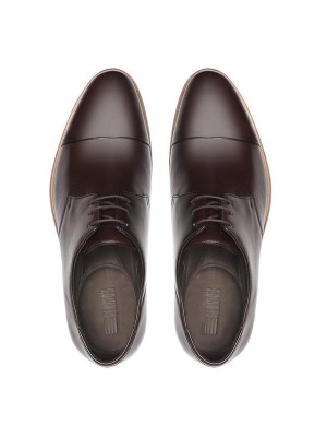 Sapato Derby Casual Sergio's Couro Masculino - Marrom Escuro